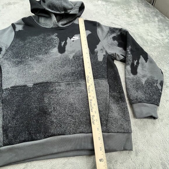 Nike Women's Hoodie Black Medium Paint Splatter Tie Dye Camo Bleed Grunge Vibe - Picture 4 of 9